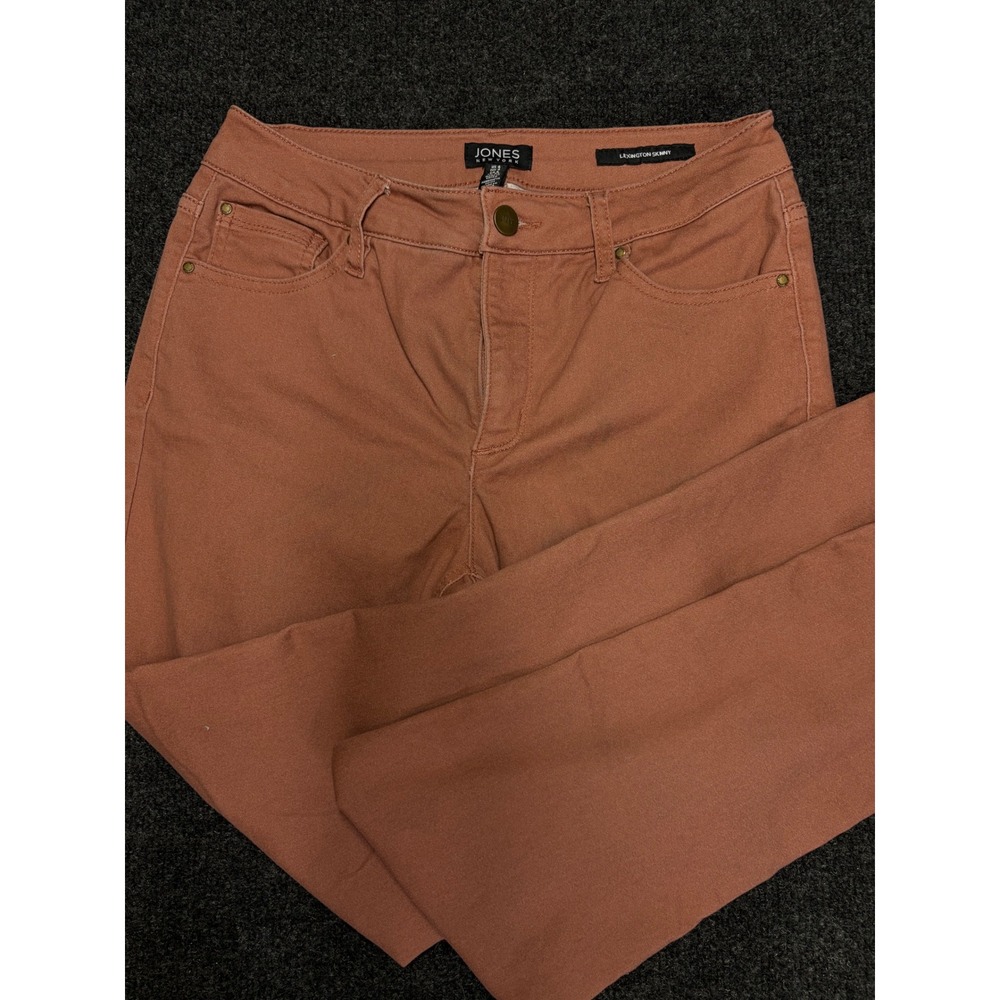 Jones New York Lexington Skinny Pants Terracotta Orange Size 4